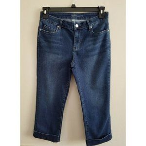 Soho New York & Company Blue Curvy Crop Jeans 8
